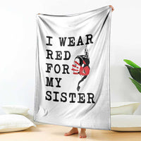 MMIW Awareness Month Native American Throw Blanket I Wear Red For My Sister