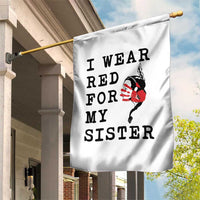 MMIW Awareness Month Native American Garden Flag I Wear Red For My Sister