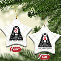 MMIW Strong Resilient Indigenous Ceramic Ornament Stand With Native Women Support