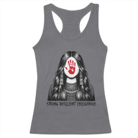 MMIW Strong Resilient Indigenous Racerback Tank Top Stand With Native Women Support