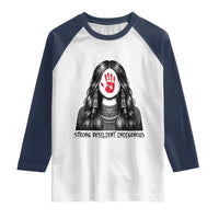 MMIW Strong Resilient Indigenous Raglan Shirt Stand With Native Women Support