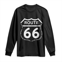 Vintage Route Highway 66 Road Trip Long Sleeve Shirt Mother Road All States