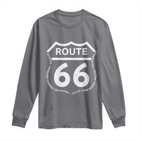 Vintage Route Highway 66 Road Trip Long Sleeve Shirt Mother Road All States