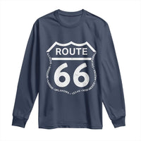Vintage Route Highway 66 Road Trip Long Sleeve Shirt Mother Road All States