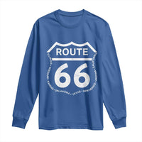 Vintage Route Highway 66 Road Trip Long Sleeve Shirt Mother Road All States