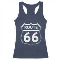 Vintage Route Highway 66 Road Trip Racerback Tank Top Mother Road All States