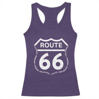 Vintage Route Highway 66 Road Trip Racerback Tank Top Mother Road All States