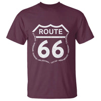 Vintage Route Highway 66 Road Trip T Shirt Mother Road All States