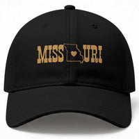 Vintage Missouri State Map Baseball Cap Midwest Pride Gift