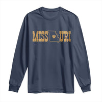 Vintage Missouri State Map Long Sleeve Shirt Midwest Pride Gift