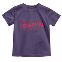 Retro Missouri State Pride Toddler T Shirt Groovy Wavy Typography