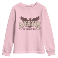 Vintage Missouri Eagle Youth Sweatshirt Missouri The Show Me State Retro Distressed