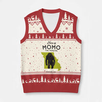 Louisiana Missouri Cryptid Lover V-Neck Knit Sweater Vest Home Of Momo The Monster