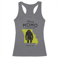 Louisiana Missouri Cryptid Lover Racerback Tank Top Home Of Momo The Monster
