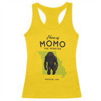 Louisiana Missouri Cryptid Lover Racerback Tank Top Home Of Momo The Monster
