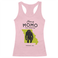 Louisiana Missouri Cryptid Lover Racerback Tank Top Home Of Momo The Monster
