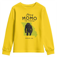 Louisiana Missouri Cryptid Lover Youth Sweatshirt Home Of Momo The Monster