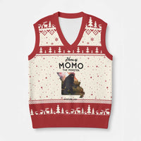 Momo The Monster Folklore V-Neck Knit Sweater Vest Louisiana Missouri Cryptid Lover Gift