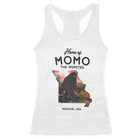Momo The Monster Folklore Racerback Tank Top Louisiana Missouri Cryptid Lover Gift