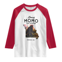 Momo The Monster Folklore Raglan Shirt Louisiana Missouri Cryptid Lover Gift