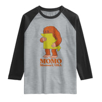 Missouri Cryptid Local Legend Raglan Shirt Momo The Monster Lover Graphic