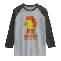 Missouri Cryptid Local Legend Raglan Shirt Momo The Monster Lover Graphic