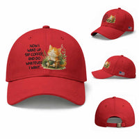 Cat Coffee Lover Baseball Cap Now I Wake Up Sip Coffee And Do Whatever I Want