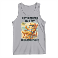 Funny Retirement Cat Tank Top Retired Not My Problem Anymore Chill Beach Vibes - Wonder Print Shop