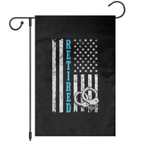 Funny Retired Police Officer Garden Flag Patriotic Flag With Handcuffs - Wonder Print Shop