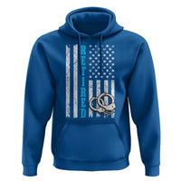 Funny Retired Police Officer Hoodie Patriotic Flag With Handcuffs - Wonder Print Shop