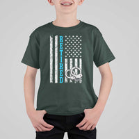 Funny Retired Police Officer T Shirt For Kid Patriotic Flag With Handcuffs - Wonder Print Shop