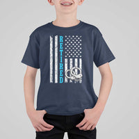 Funny Retired Police Officer T Shirt For Kid Patriotic Flag With Handcuffs - Wonder Print Shop