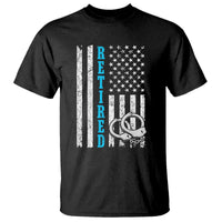 Funny Retired Police Officer T Shirt Patriotic Flag With Handcuffs - Wonder Print Shop