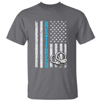 Funny Retired Police Officer T Shirt Patriotic Flag With Handcuffs - Wonder Print Shop