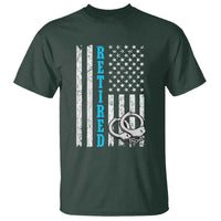 Funny Retired Police Officer T Shirt Patriotic Flag With Handcuffs - Wonder Print Shop