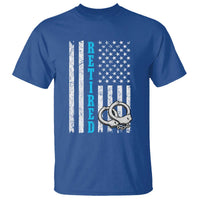 Funny Retired Police Officer T Shirt Patriotic Flag With Handcuffs - Wonder Print Shop