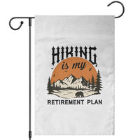 Hiking Is My Retirement Plan Garden Flag Outdoor Vintage Mountain Scene - Wonder Print Shop