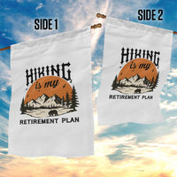 Hiking Is My Retirement Plan Garden Flag Outdoor Vintage Mountain Scene - Wonder Print Shop