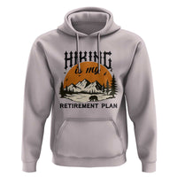 Hiking Is My Retirement Plan Hoodie Outdoor Vintage Mountain Scene - Wonder Print Shop