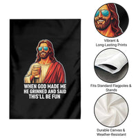 Funny Religious Jesus Garden Flag Wait Im Goated