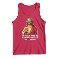 Funny Religious Jesus Tank Top Wait Im Goated