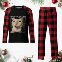 Funny Cat Meme Lover Plaid Pajama Set