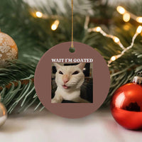 Funny Cat Meme Lover Ceramic Ornament