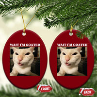 Funny Cat Meme Lover Ceramic Ornament