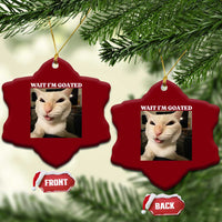Funny Cat Meme Lover Ceramic Ornament