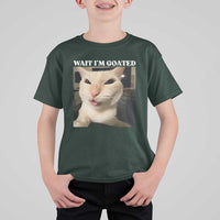 Funny Cat Meme Lover T Shirt For Kid Wait Im Goated