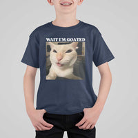 Funny Cat Meme Lover T Shirt For Kid Wait Im Goated
