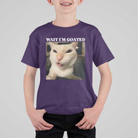 Funny Cat Meme Lover T Shirt For Kid Wait Im Goated