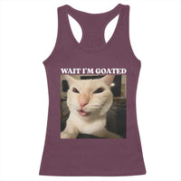 Funny Cat Meme Lover Racerback Tank Top Wait Im Goated