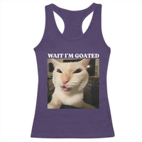 Funny Cat Meme Lover Racerback Tank Top Wait Im Goated